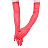 Women Lace Long Gloves with Rhinestones Drilling for Halloween and Prom Event Evening Party 1920S Flapper Costume Gloves