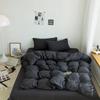 Simple Fashion Bed Sheet Set Bed Linens Bedding Set for Boys Girls Bedroom Washed Cotton Duvet Cover Pillowcase Bedspread