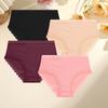 4 шт. Мамино нижнее белье Трусики Хлопковые брифы Женские Бесшовные трусики Трусики для беременных Дышащее нижнее белье Женское Мягкое белье