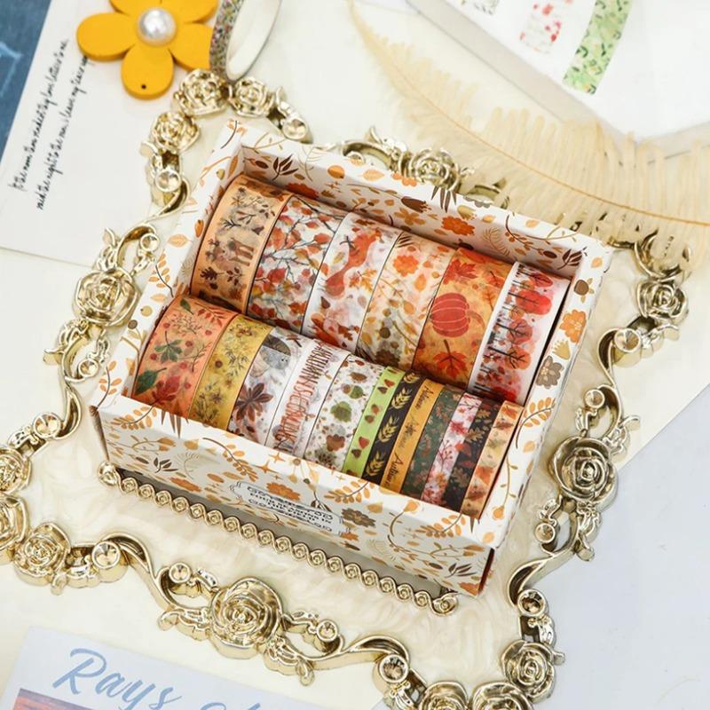 Четыре сезона васи-ленты 18 рулонов васи-лента Cinta Adhesiva Decorativa Plants Diary Decoration Scrapbooking Supplies Washitape