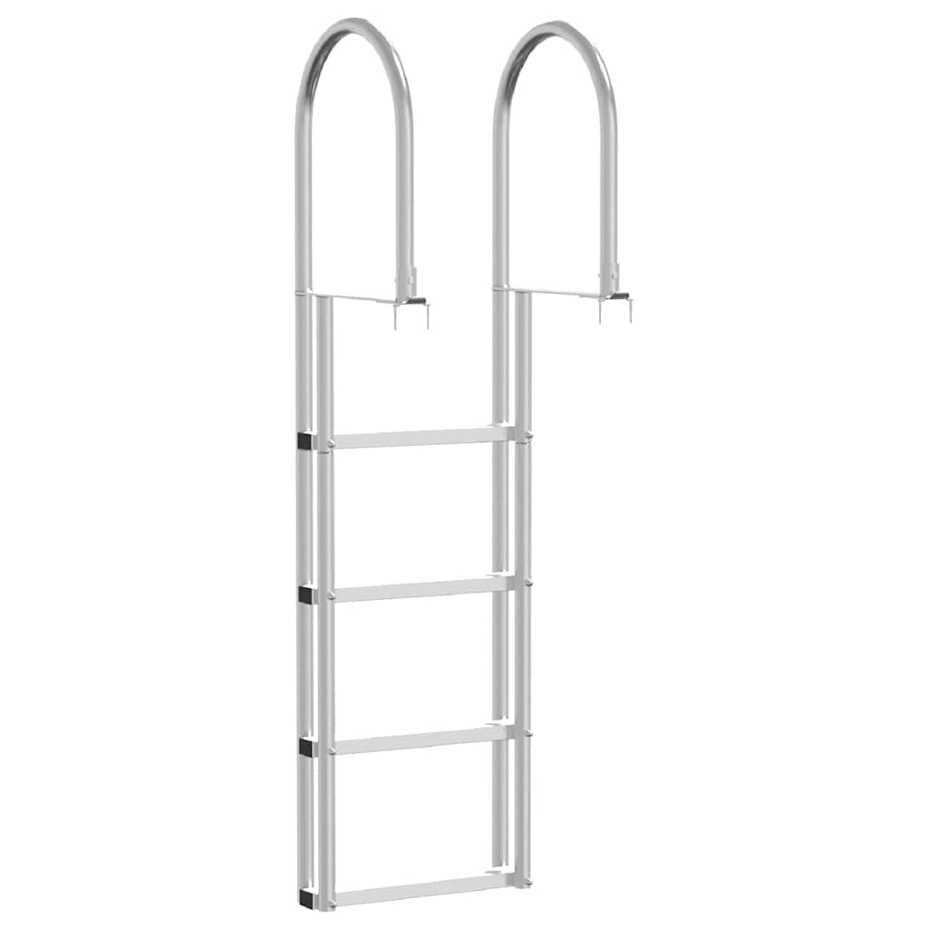 4 Step Dock Ladder Silver 45 * 11.5 * 162 cm Aluminum