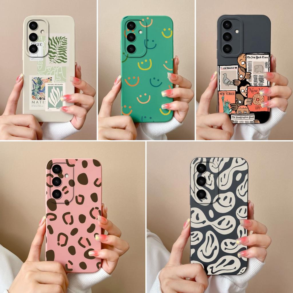 Чехол для Samsung A56 A16 A26 S25 Plus S25Ultra A05S F14 A05 A36 крутые модные этикетки жидкий силиконовый мягкий защитный экран телефона чехол для Samsung Capa