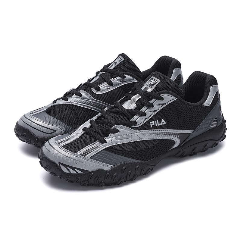 Fila Echappe 2 Балетки Модные Трендовые Универсальные Простые Классические Прочные Дышащие Низкие Повседневные Туфли Мужская Обувь Черный Серый Серебристый F12M522146FBG