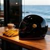 3C Certified Retro Motorcycle Full Face Helmet Men Women Cruiser ABS All Season