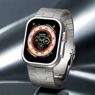 Титановый Роскошный Браслет для Apple Watch Ultra 3 2 49мм 46мм 45мм 44мм Ремешок для iWatch Серии 11 10 9 8 6 se ultra Ремешок Correa