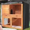Rabbit Hutch Cover Waterproof Windproof Pet Winter Protection Supplies Double Rabbit Cage Dust Cover for Winter with Zipper