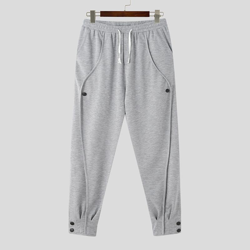 Весенне-осенние мужские повседневные брюки с эластичной резинкой на талии и длинными брюками