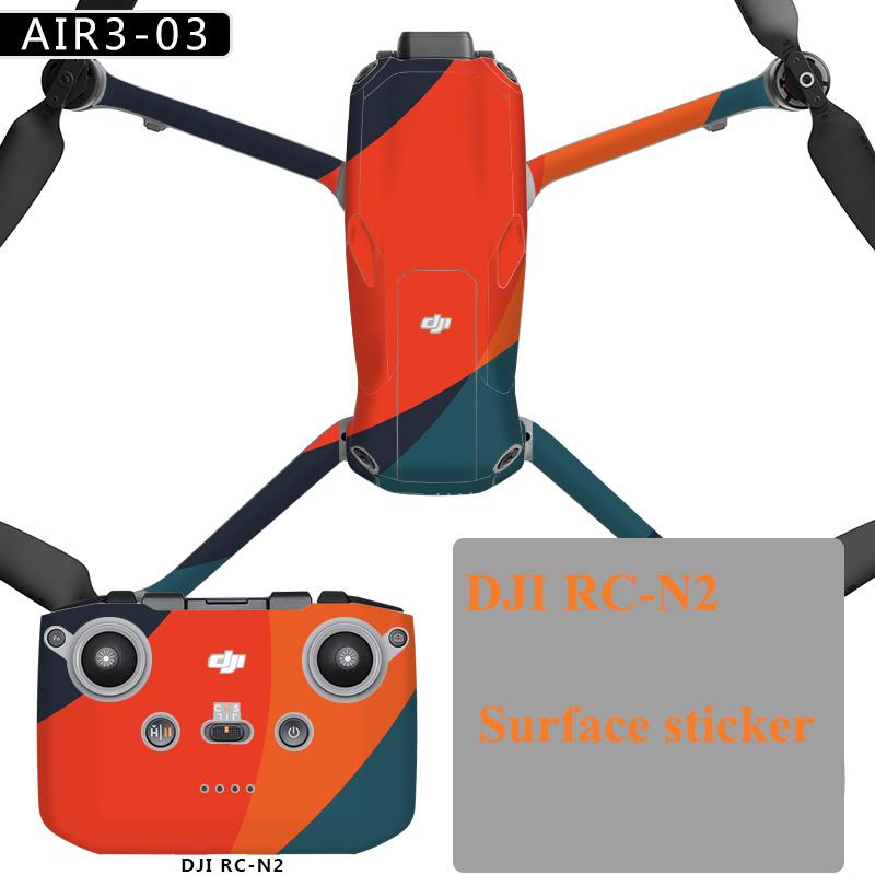 Красочные наклейки для DJI Air 3 Drone Защитная пленка ПВХ Наклейки Поверхностное покрытие кожи для DJI RC 2/RC N2 Аксессуары