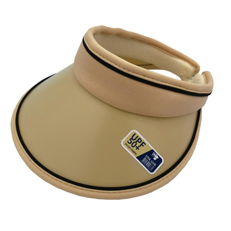 Empty top sun hat for men and women, Korean PU sun protection and UV protection UPF + going out cycling sun hat