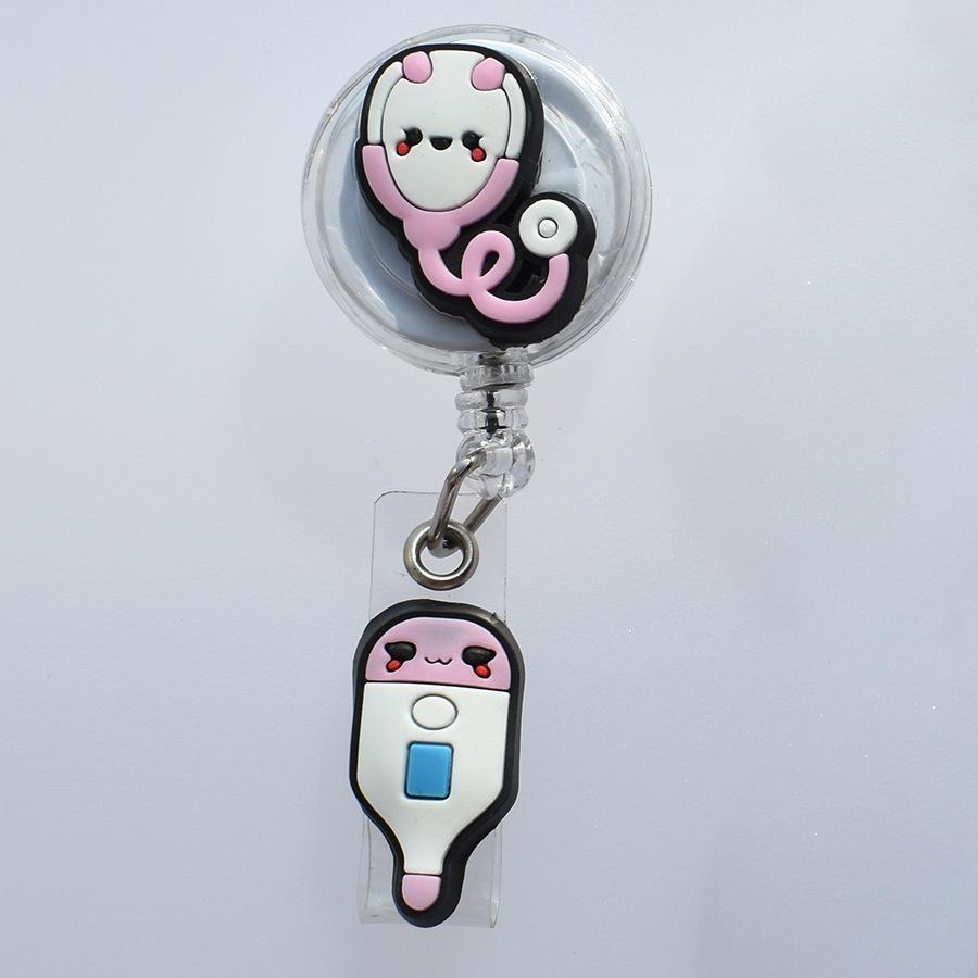 Мультяшная медицинская выдвижная пряжка, лицензия на работу для врача и медсестры, креативный ремешок, легко вытягиваемая пряжка, сертификат, фирменное наименование