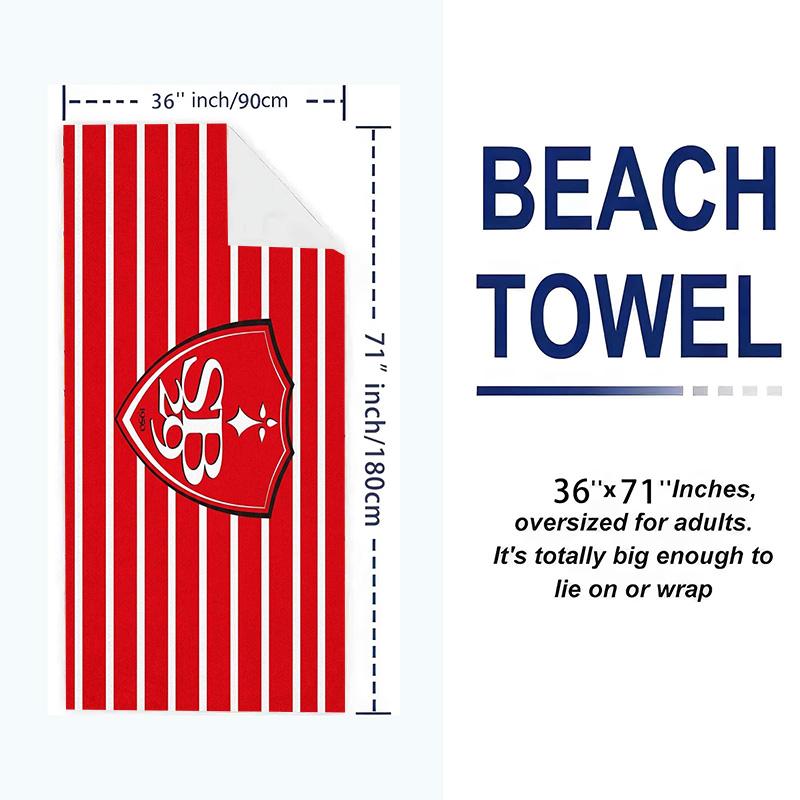 Stade Brestois 29 Print Beach Towel, Large Soft Quick Dry Towel for Beach Camping Swimming