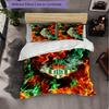 Real Betis Football 3 Piece Bedding Set Soft Duvet Cover Set with Pillowcases Printed Bedroom Decor Set for Home