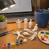 Miniature Animal Ornaments 3D Printed Paintable Figurines, Unpainted Pure White Character Blank Art Models Models, DIY Multi-Pose Ornaments,