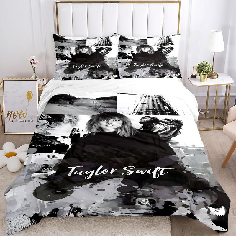 3Pcs Taylor Swift Artwork Bedding Sets For All Sizes New 3D Printed Bed Cover Comforter Duvet Cover Pillowcase Bedroom Decoration