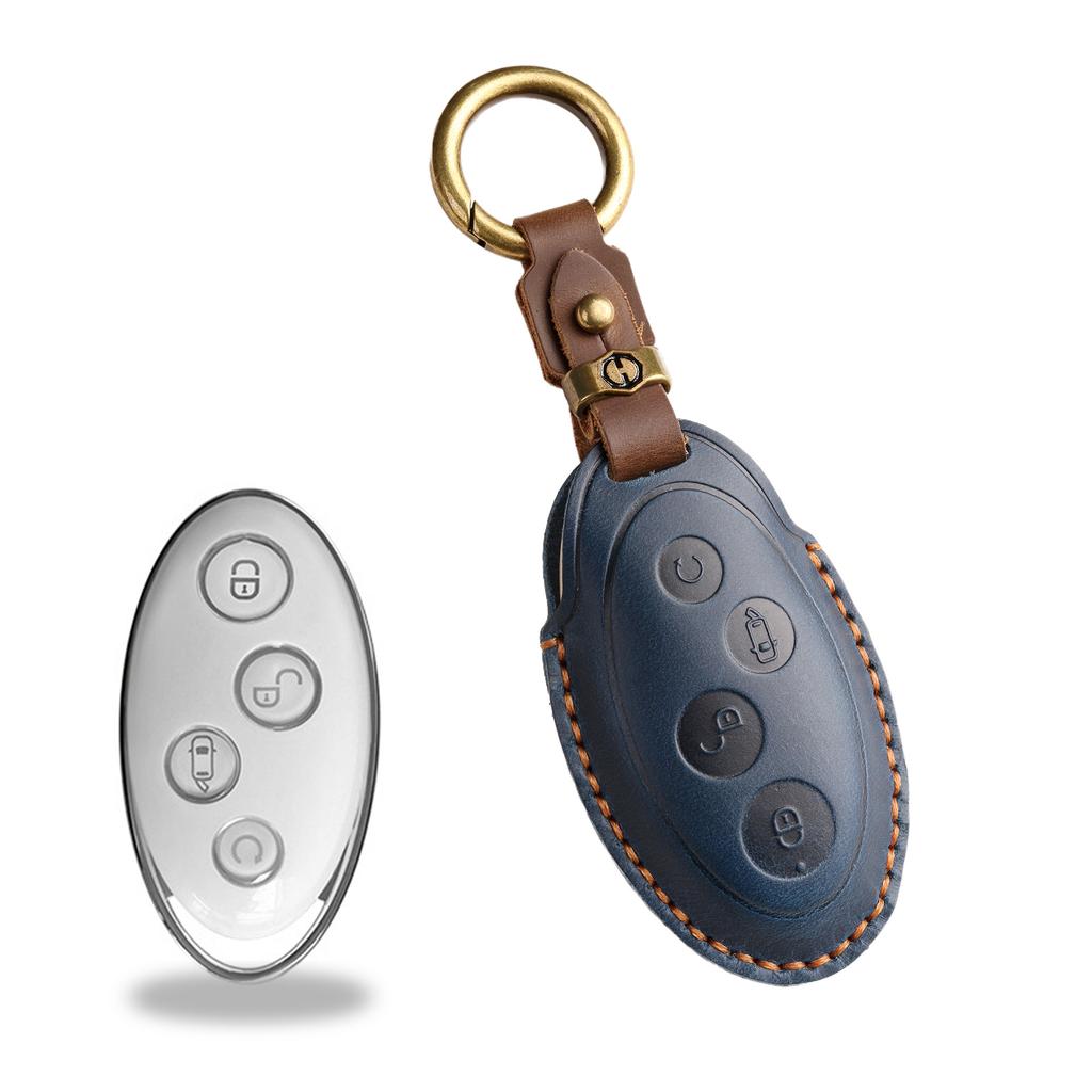 Новый ретро чехол для ключа подходит для чехла для ключа юань, чехла для ключа BYD 17 S7, изготовлен из натуральной кожи ручной работы.