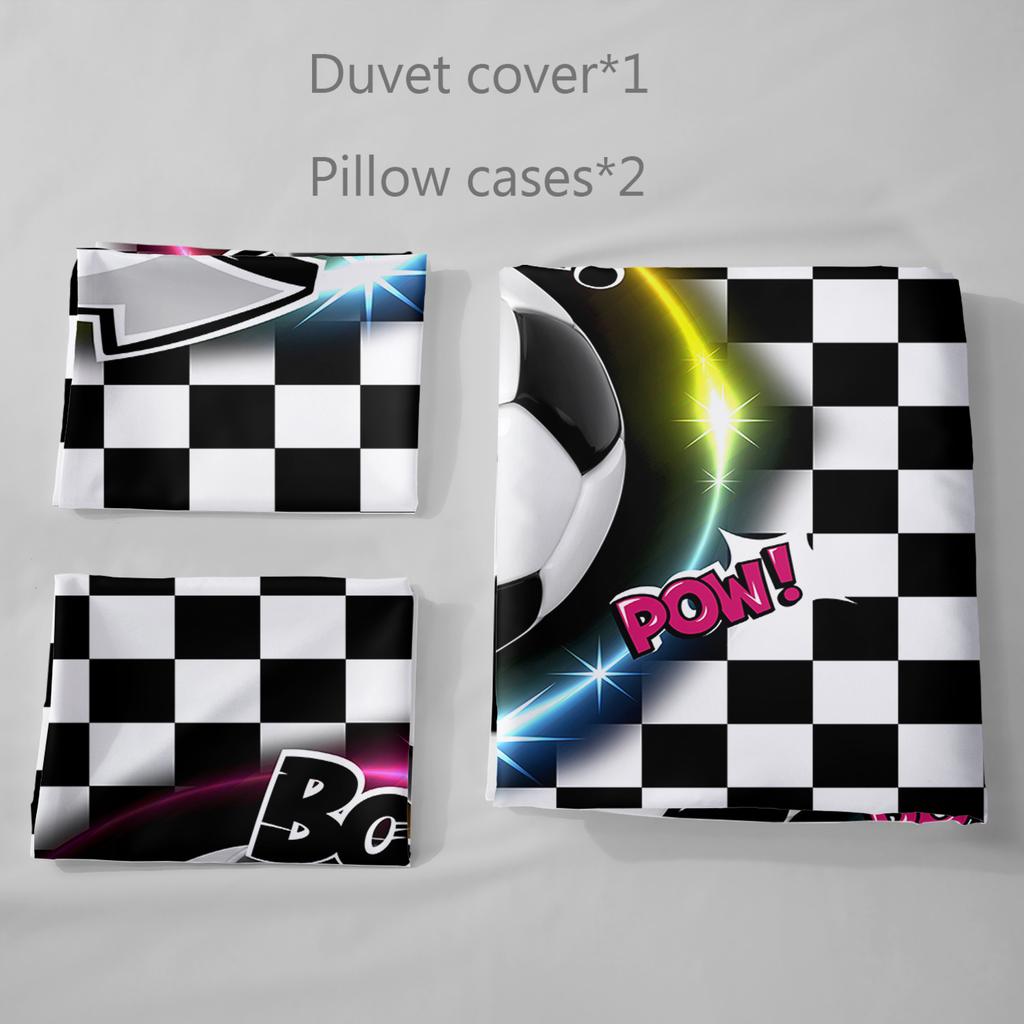 Quilt Cover Three-Piece Kit Football Sports Digital Printing Bedding