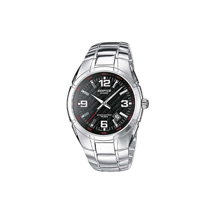 Casio Серия Edifice Модные стальные часы с кварцевым механизмом из нержавеющей стали Черный циферблат Мужские часы EF-125D-1AV