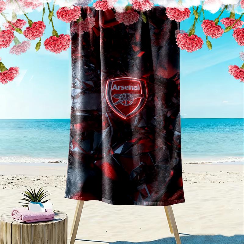 Football Club Beach Towel, Multi-purpose Beach Towel Perfect for Camping and Beach Vacations