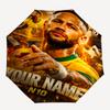 Personalized Name Brazilian football player Print Umbrella, UV Shielding. It Has Eight Sturdy Ribs for Outdoor Use And Perfect As a Holiday Gift