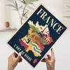 France Travel  LArt De Vivre Poster Customized Vintage Metal Signs Wall Art Retro Tin Plaque for Room Ornaments Coffee Bar