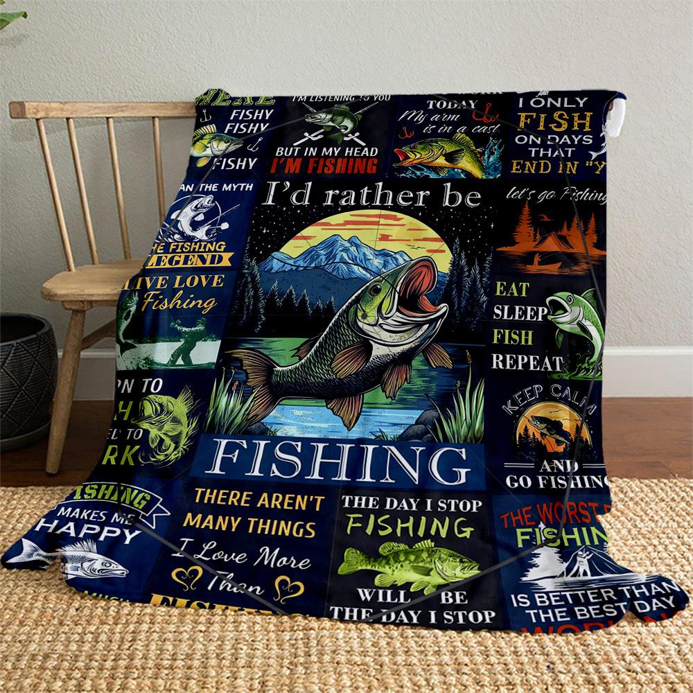 Fishing Legend Outdoor Flannel Blankets, Outdoor travel, Home Blankets, Fan Gifts,Suitable for All Seasons, Christmas Gifts. R1127061