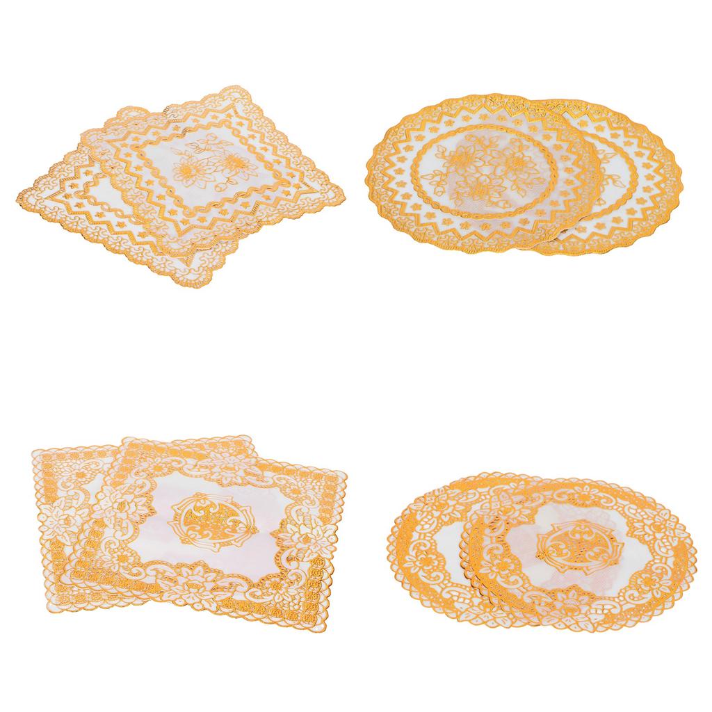 2 шт. 20x20 см салфетки для стола золотые салфетки подставки под кофейные чашки для свадебных вечеринок