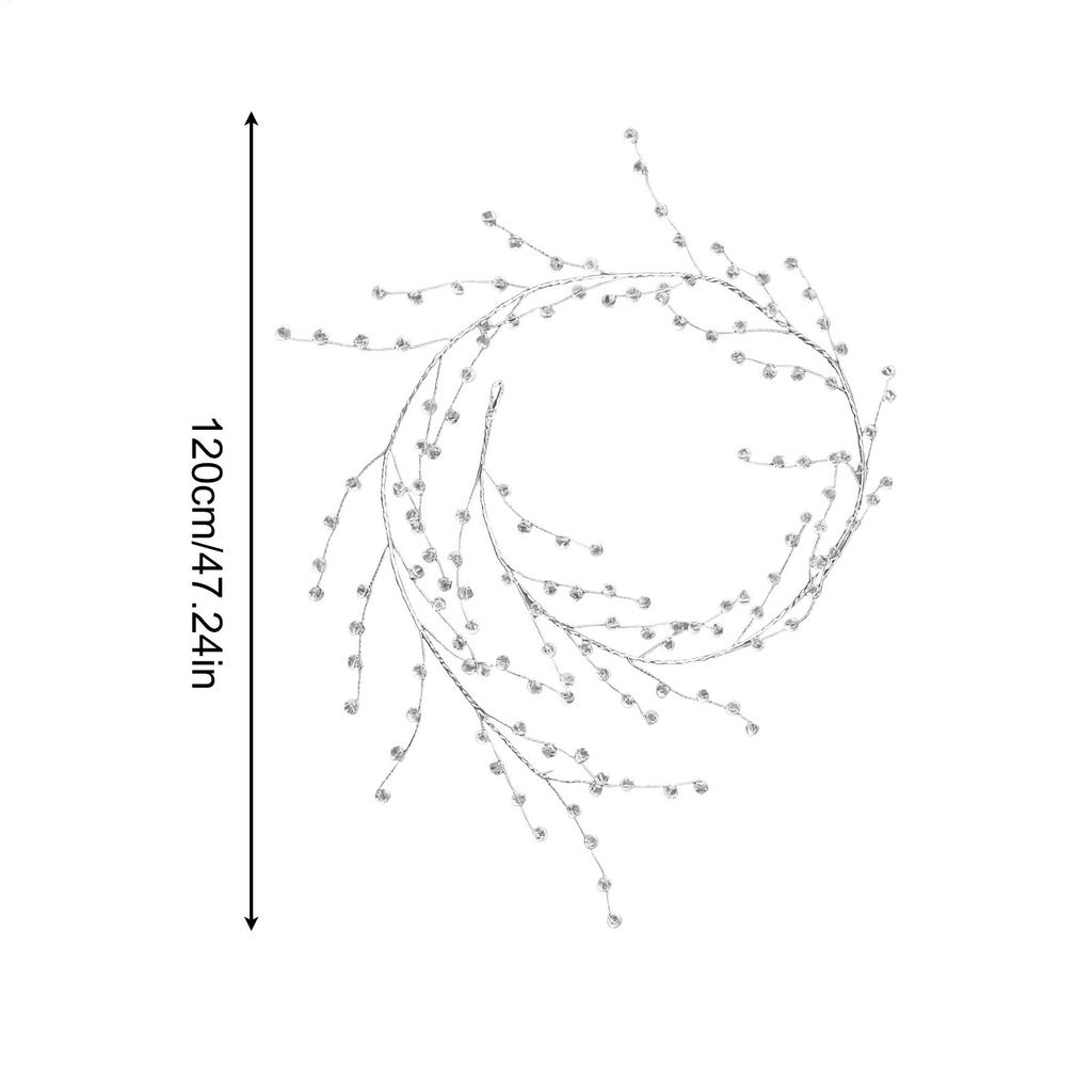 Crystal Garland For Christmas Tree Sparkling Pendant Realistic Decorations Bead Garland For Outdoor Chandelier Mantel Porch