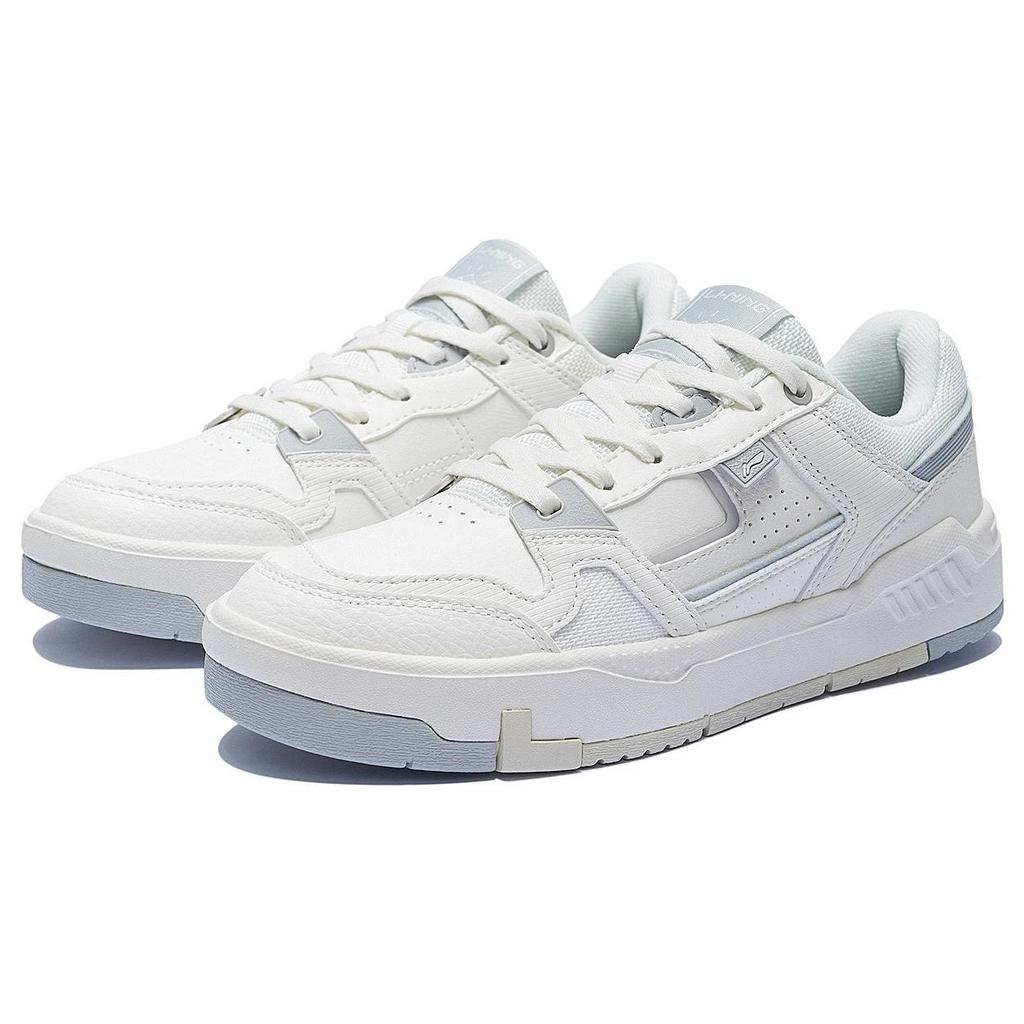 Li Ning Ace V2 удобные мягкие упругие прочные дышащие низкие кроссовки для скейтбординга женские кроссовки белые серые AGCS156-1
