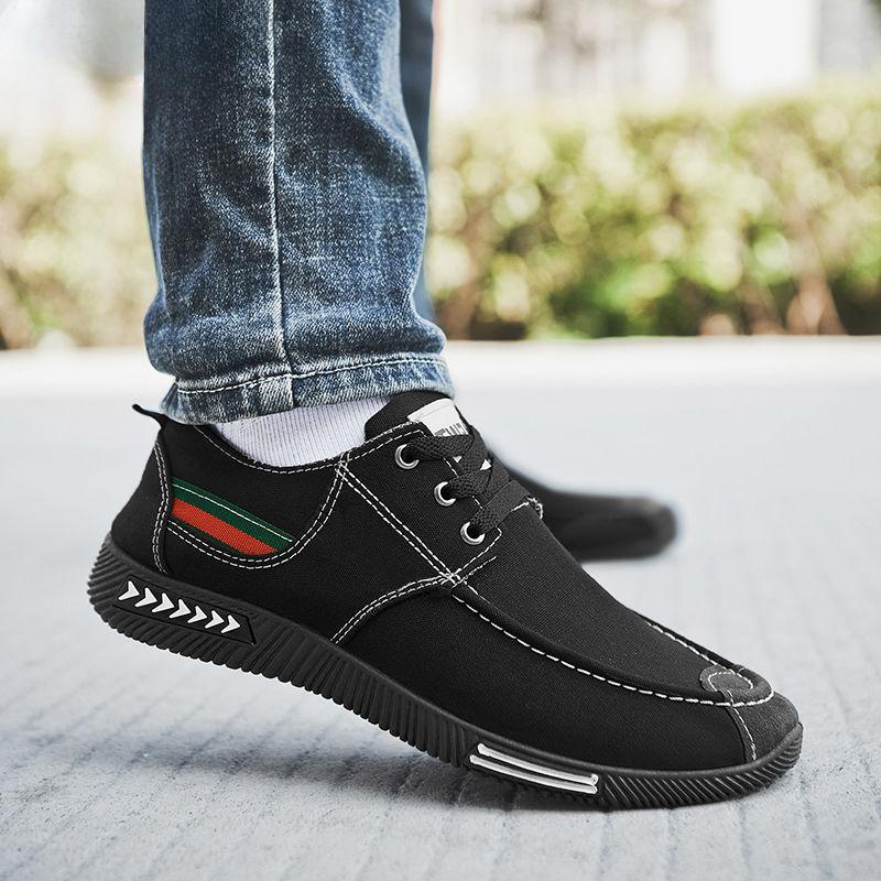 Старая пекинская тканевая обувь. Весенне-летняя дышащая парусиновая обувь с защитой от запаха. Износостойкая повседневная обувь на мягкой подошве. Мужская обувь для папы.