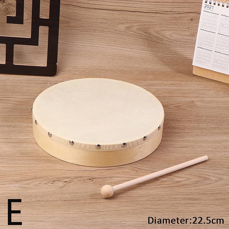 Детский набор рамочных барабанов с барабанными палочками, образовательный музыкальный перкуссионный инструмент, деревянный ручной барабан разных размеров 4-10 дюймов