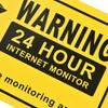 24-Hour Monitoring Warning Stickers Monitoring Area Warning Stickers