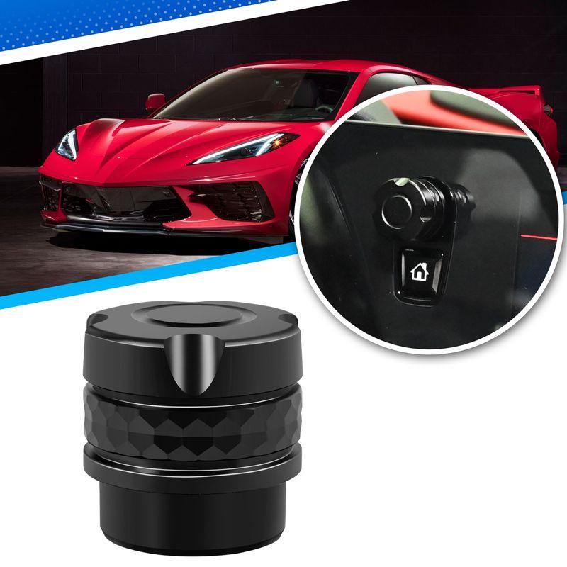 Car Radio Volume Control Knob Red Black Silver For CHEVROLET Corvette Stingray Z06 E-Ray C8 Coupe 2025