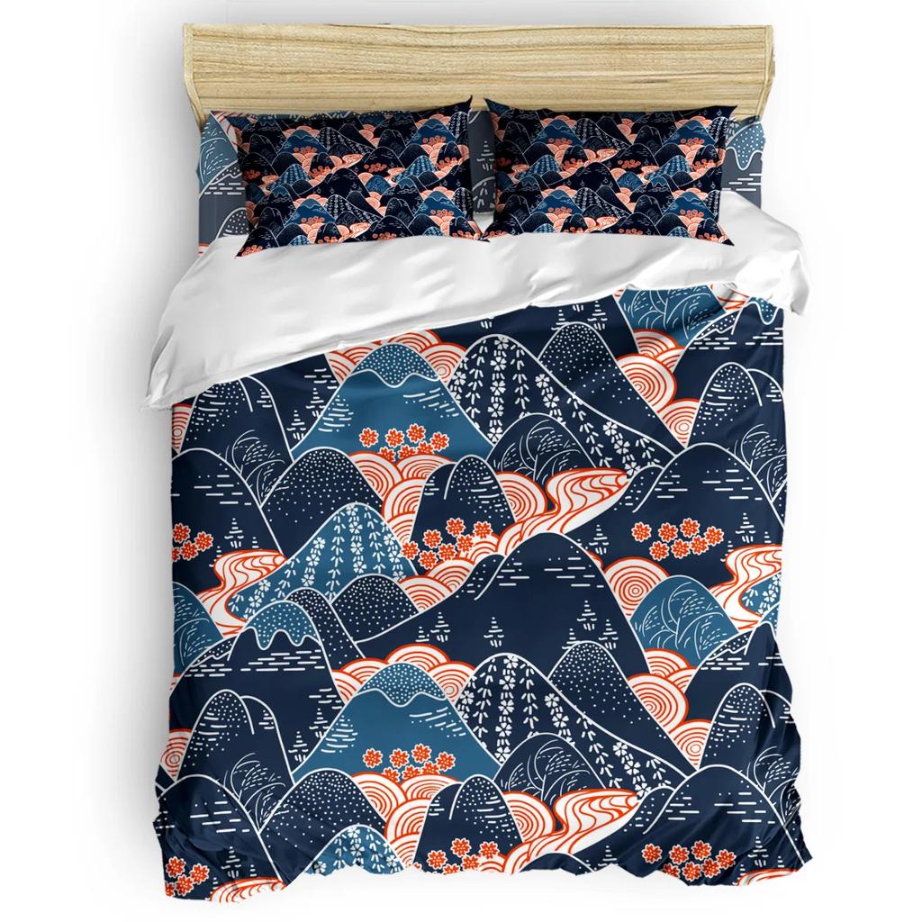 Комплект постельного белья нежно-розового цвета, ветка сакуры с цветами вишни, нежная японская весна, декоративный комплект постельного белья из 3 предметов, размер King Size