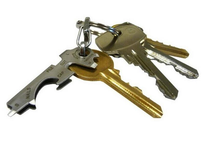 8-в-1 EDC-инструмент из нержавеющей стали: Брелок, зажим, отвертка и многофункциональный гаджет