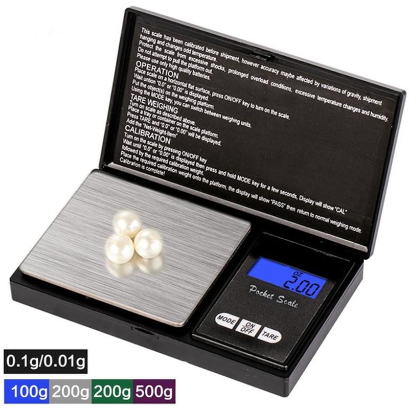 Kitchen Jewelry Electronic Digital Pocket Scale 0.1/0.01g Precision Mini Jewelry Weighing Scale Backlight Digital Gram Scale