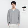 Also Stop Men's Layered V-Neck Long Sleeve Sweatshirt, 2025 Spring Loose Pullover, Light Mature Style