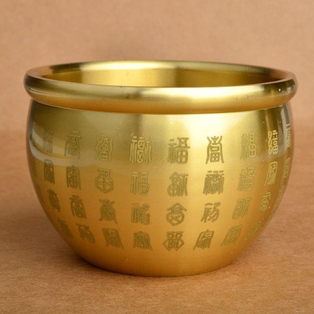 1Pcs 4.5-7cm Pure Brass Cornucopia Wealth Attracting Baifu Jar Cup  Home Decoration Accessories