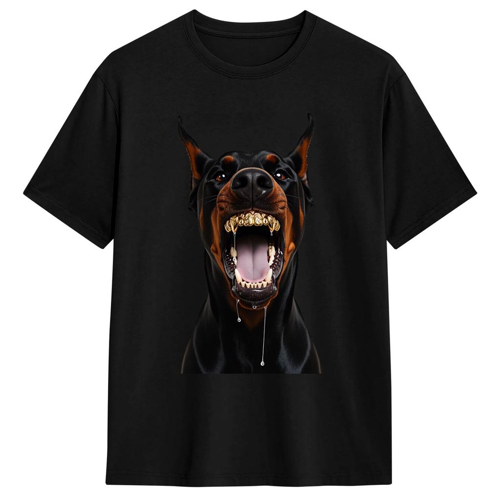 Boxer Head Cotton T Shirt For Men Summer  Y2K Retro TShirts Crew Neck Hip Hop Tees Big Size Print Tops