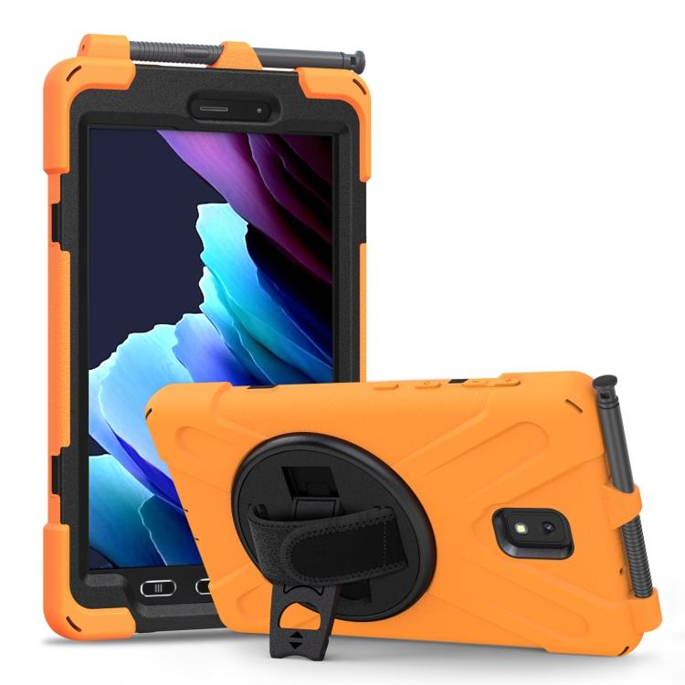 Для Samsung Galaxy Tab active 3 T570 / T575 8.0 Ударопрочный Цветной Силиконовый + ПК Защитный Чехол с Подставкой и Плечевым Ремешком и Ручным Ремешком