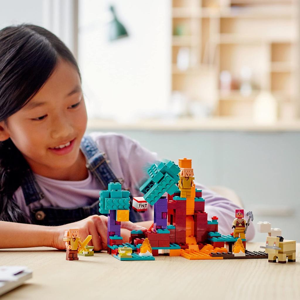 LEGO Toy Minecraft Warped Forest Boys Girls Minecraft Goods Game Toy Educational Toy Birthday Present Gift LEGO Block 21168 8 Years Old and Up