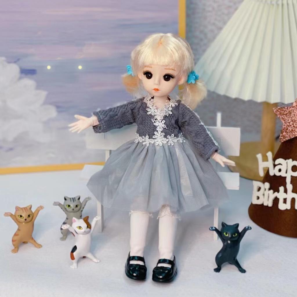 1/6 BJD кукла 30 см с несколькими подвижными суставами и макияжем для лица, модная одежда, высококачественные игрушки для девочек, кукла для друга, праздничный подарок