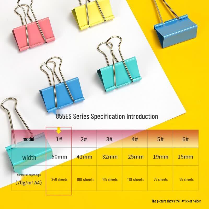 Deli Assorted Color Binder Clips 50mm