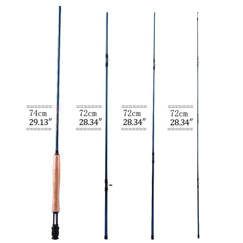 Fly Fishing Rod Combos 2.7M Portable Rod and CNC-machined Metal Fly Fishing Reel Fishing Full Kits