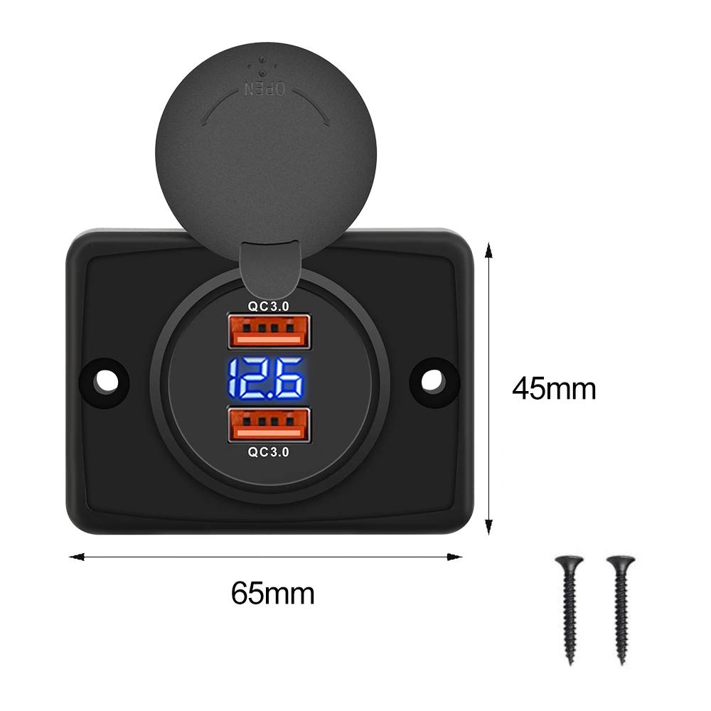 Быстрая зарядка PD30W+QC3.0 12V/24V Адаптер питания с розеткой быстрой зарядки и выдвижной крышкой 12-24V Автомобильное USB-порт зарядное устройство для автомобиля, автобуса, фургона