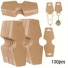 100Pcs Jewelry Display Cards, Thick Necklace Bracelet Keychain Kraft Paper Cards For Selling Small Business Supplies