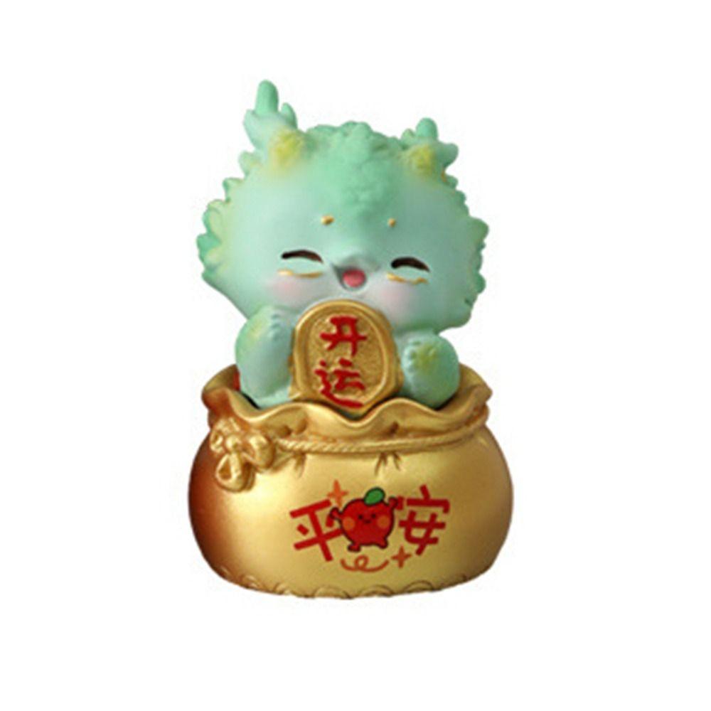 Водонепроницаемые украшения с драконами зодиака, миниатюры драконов из смолы, износостойкие мультяшные украшения на год дракона, приносящие удачу