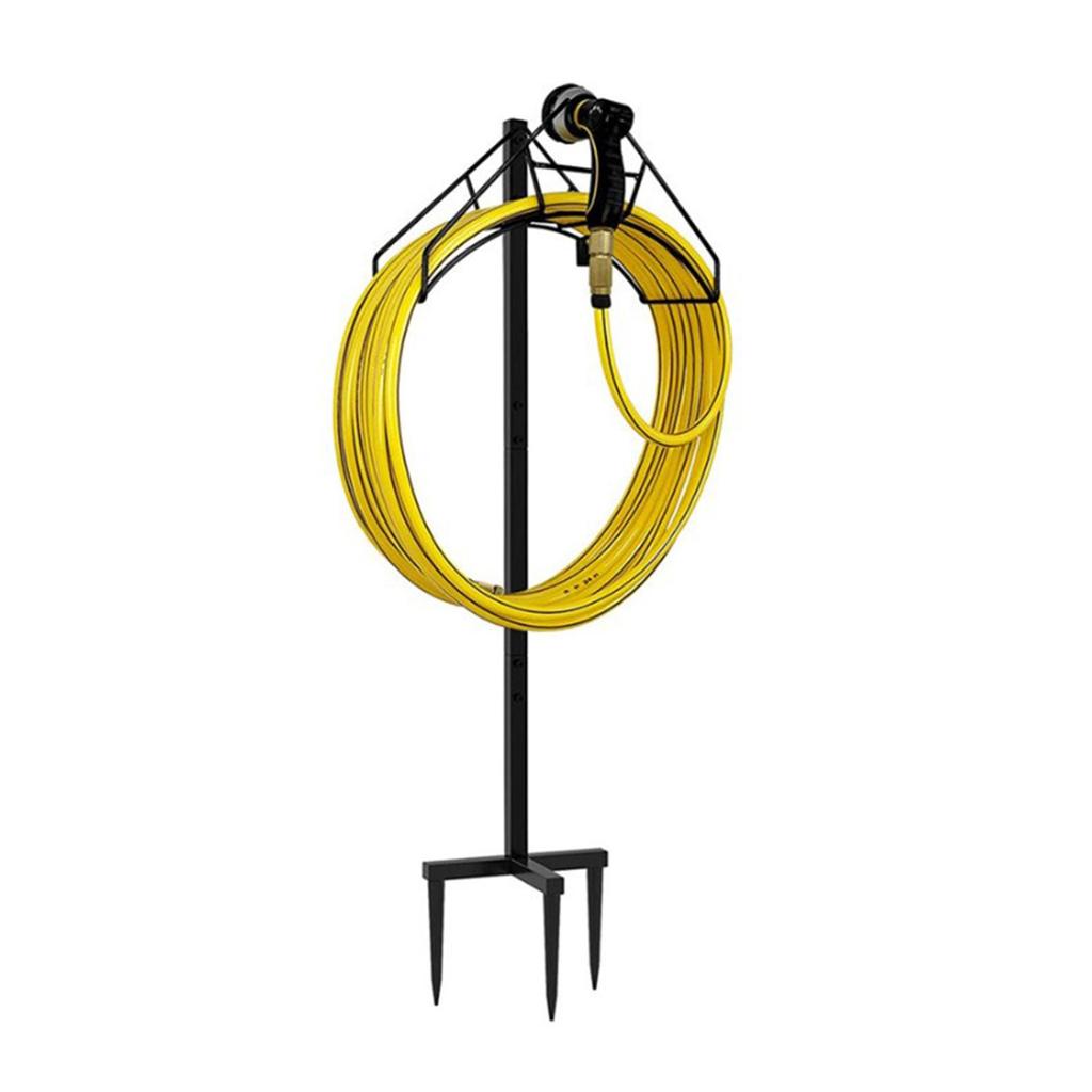 Metal Garden Hose Reel Holder Stand Removable Watering Garden Hose Storage Rack for Yard Organization