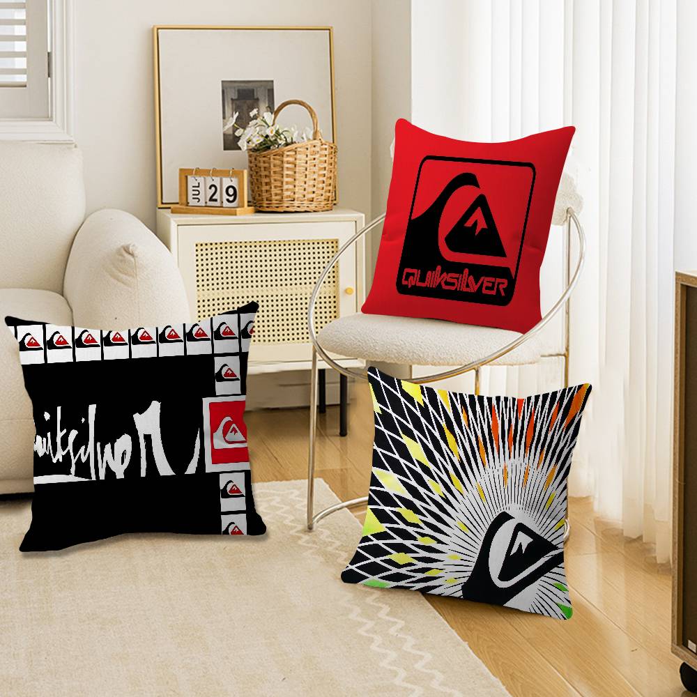 Q-QuiksilverS Логотип Наволочка Декор Подушки Чехол для Подушки Напечатанный Чехол на Подушку Для Дивана