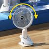 Home Electric Clip Fan Portable Cordless 1200mah Desktop Wall Fan Ventilator Handheld Student Fan for Office Laptop