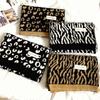 Leopard Print Scarf Women'S Korean Deer Plush Warm Shawl Cropped Knitted Cold Scarf Scarf